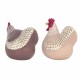 SET 2 FIGURAS GALLINAS RESINA 12X5.5X7 CM.