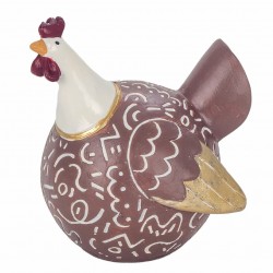 FIGURA GALLINA RESINA 9X8X10.50 CM.