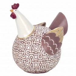 FIGURA GALLINA RESINA 17X13X20 CM.