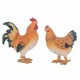 SET 2 FIGURAS GALLINAS RESINA 20X10X26 CM.