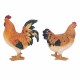 SET 2 FIGURAS GALLINAS RESINA 20X10X26 CM.