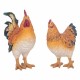 SET 2 FIGURAS GALLINAS RESINA 20X10X26 CM.