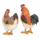 SET 2 FIGURAS GALLINAS RESINA 23X11X27 CM.