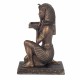 FIGURA REY EGIPTO RESINA BRONCE 13X16.5X25 CM.