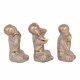 SET 3 FIGURAS MONJES SENTADOS NO VE, NO HABLA, NO OYE 10.50X8X14.50 CM.