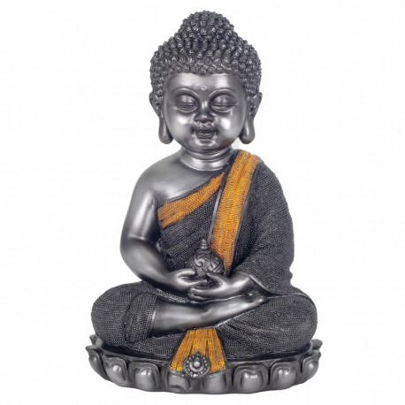 FIGURA BUDA MEDITANDO RESINA 18X15X26 CM.