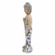 FIGURA BUDA PLANTADO MAGNESIA EXTERIOR 17.50X16.50X67 CM.