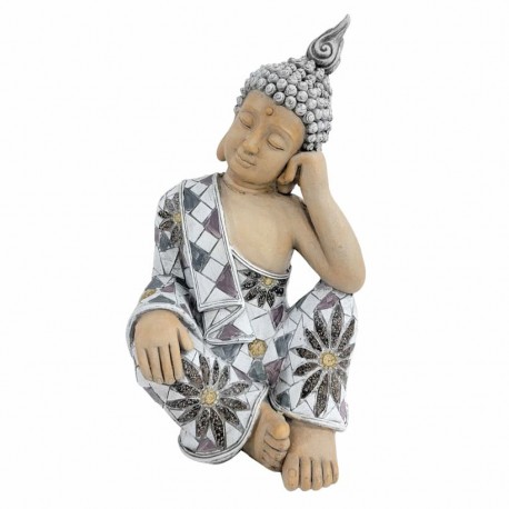 FIGURA BUDA SENTADO EXTERIOR MAGNESIA 25.5X23X43 CM.