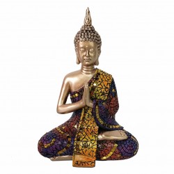 FIGURA BUDA MEDITANDO RESINA 16X10.50X21 CM.