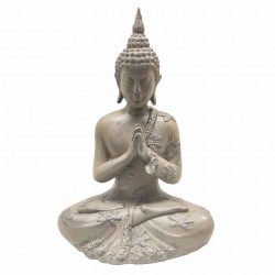 FIGURA BUDA MEDITANDO RESINA 15X9X22 CM.