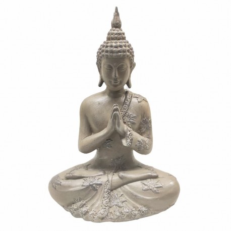 FIGURA BUDA MEDITANDO RESINA 15X9X22 CM.