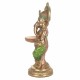 FIGURA PORTAVELAS GANESHA PLANTADA RESINA DORADO ORIENTAL 15.5X13X36 CM.