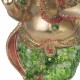 FIGURA PORTAVELAS GANESHA PLANTADA RESINA DORADO ORIENTAL 15.5X13X36 CM.