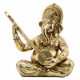 FIGURA GANESHA CON INSTRUMENTO MÚSICA RESINA 22X14X29 CM.