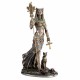 FIGURA DIOSA EGIPCIA BASTET RESINA BRONCE 15X10X27.50 CM.