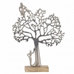 ADORNO FIGURA ÁRBOL DE LA VIDA CON HOMBRES MADERA 33X6.50X44 CM.