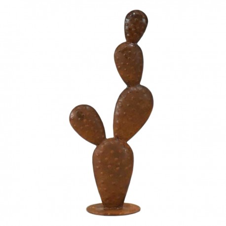 FIGURA CACTUS BOHEMIO METAL 26X16X58.50 CM.